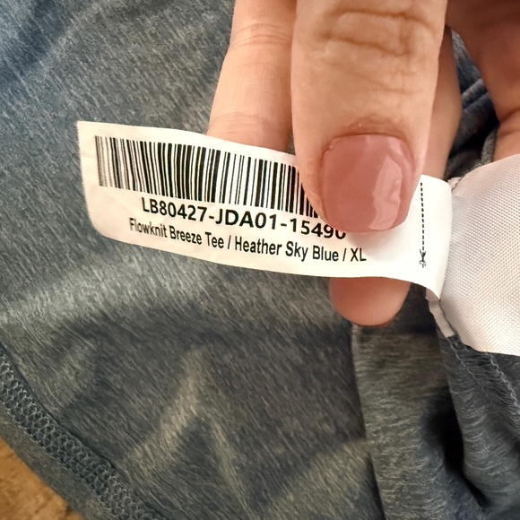 Quince Womens Flowknit Breeze Tee in Heather sky blue size XL - Picture 3 of 7